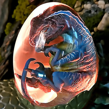 RAPTOR dinosaur egg lamp